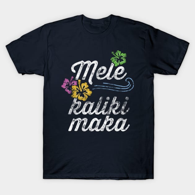 Vintage Mele Kalikimaka Hawaiian Matching Family Christmas T-Shirt by 14thFloorApparel